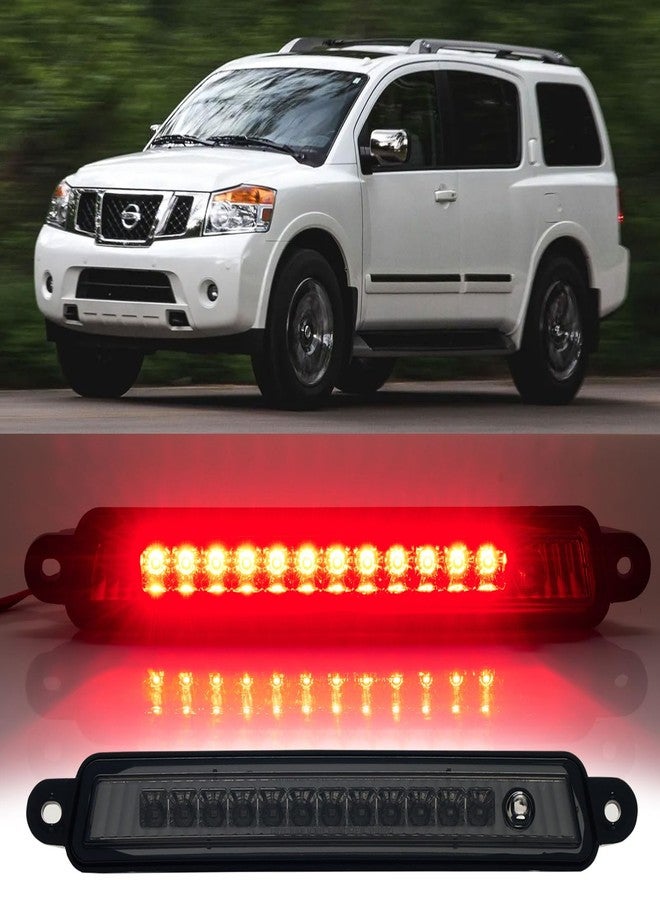 Cxdar Third 3rd Brake Light LED for 2005-2015 Nissan Armada, High Mount Rear Brake Lights Assembly for 2004-2010 Infiniti QX56, Waterproof Center Cab Lamp Stop Light - Image 1